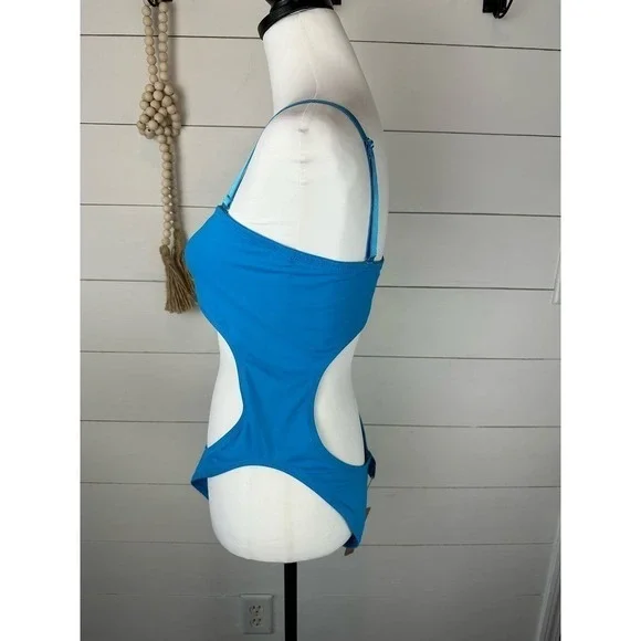 NWT SKIMS Monokini Swimsuit Turquoise Blue Size XL - Picture 5 of 10
